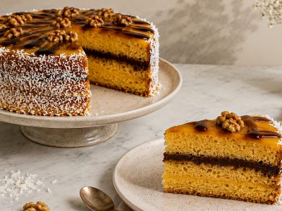 TARTA YEMA Y NUECES